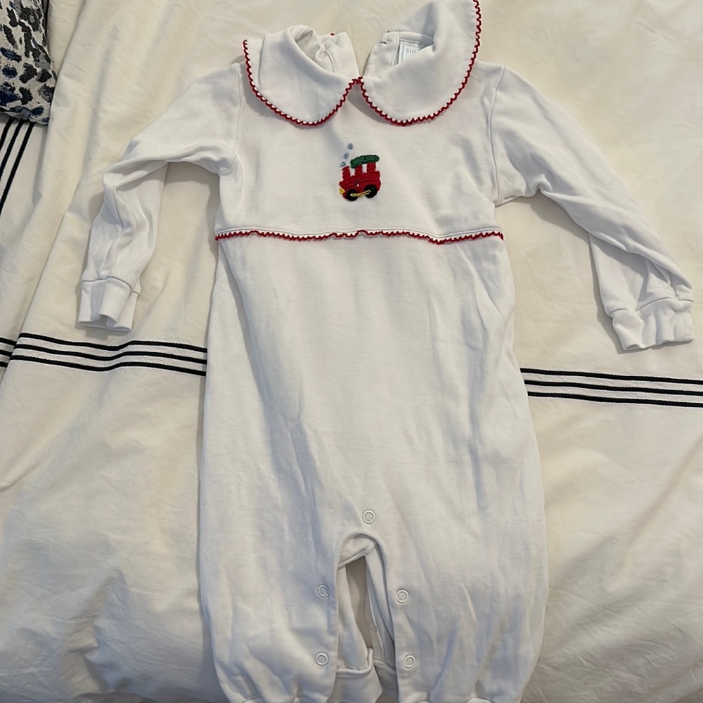 Little English jumper with train size 18 months